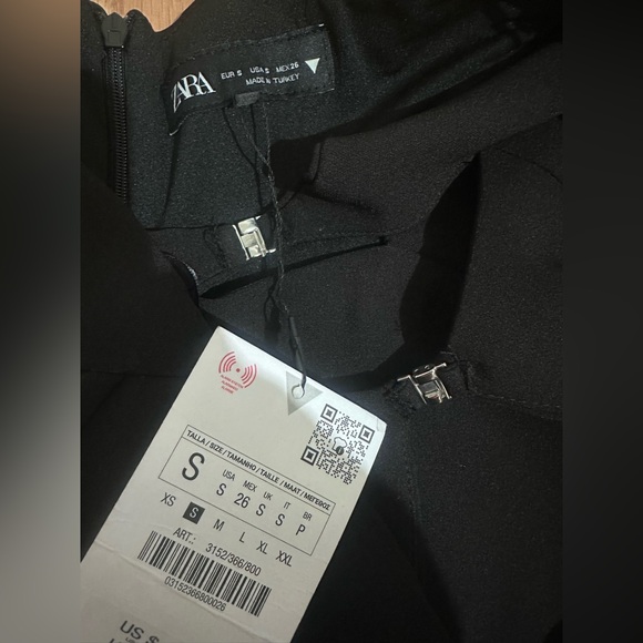 NWT Zara Black Halter Cutout Dress - Picture 3 of 8